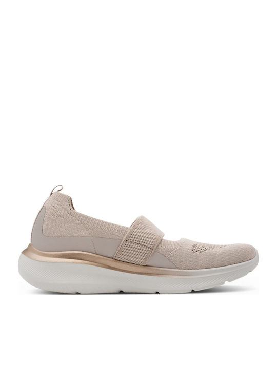 Women's Ballerina Shoes in Beige Colour