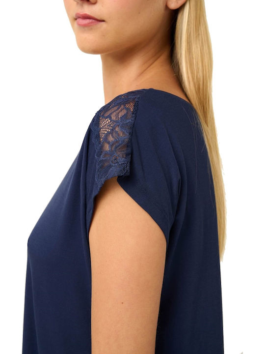 Vamp Sommer Damen Pyjama-Set Blue Cavern