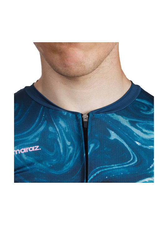 Demaraz Short Sleeve Road Bike Blue Jersey