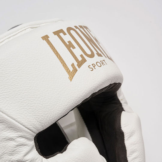 Leone Boxing Helmet Adult Full Face White