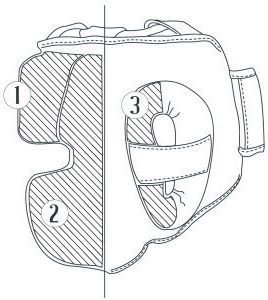 Leone Boxing Helmet Adult Full Face White