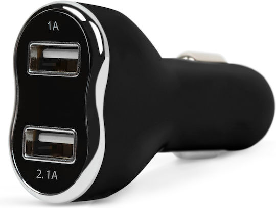 Încărcător Auto 2.1A cu Porturi 2xUSB Culoare Negru
