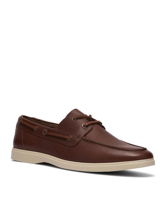Torford Boat Δερμάτινα Ανδρικά Boat Shoes σε Καφέ Χρώμα