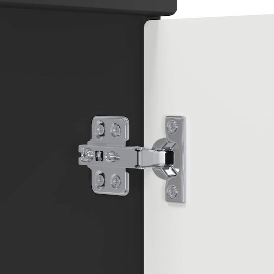 vidaXL Badezimmer Waschtisch-Einheit ohne Waschbecken M78.5xB37.5xH81cm Schwarz