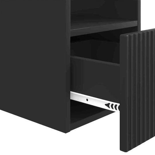 vidaXL Badezimmer Waschtisch-Einheit Ohne Waschbecken M30xB44.5xH50cm Schwarz