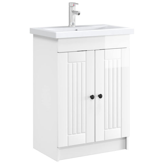 vidaXL Πάγκος χωρίς Νιπτήρα Μ56xΒ37.5xΥ81cm Λευκό