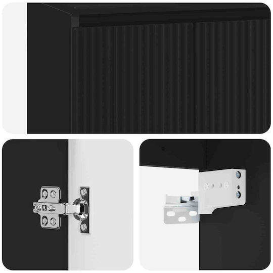 vidaXL Bathroom Vanity Unit with Sink L49.5xW35xH63cm Black
