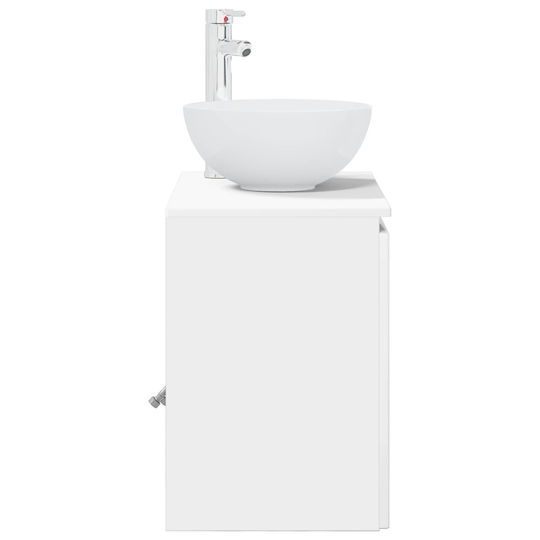 vidaXL Плот с Мивка М49.5xД35xВ63см Бял