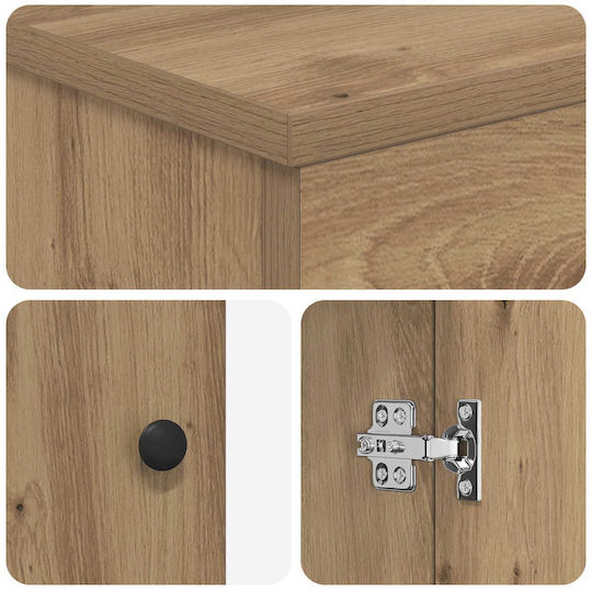 vidaXL Badezimmer Waschtisch-Einheit mit Waschbecken & Spiegel M54xB35xH83cm Braun