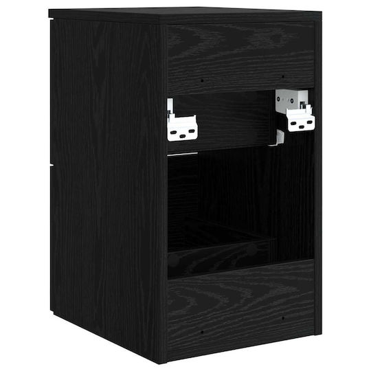 vidaXL Badezimmer Waschtisch-Einheit M30xB35xH50cm Schwarze Eiche