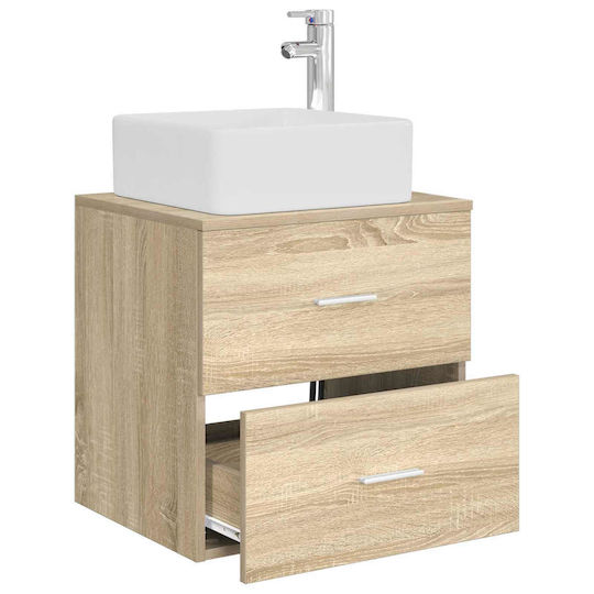 vidaXL Vanity Unit with Sink M53xD34.5xH63cm Sonoma Oak