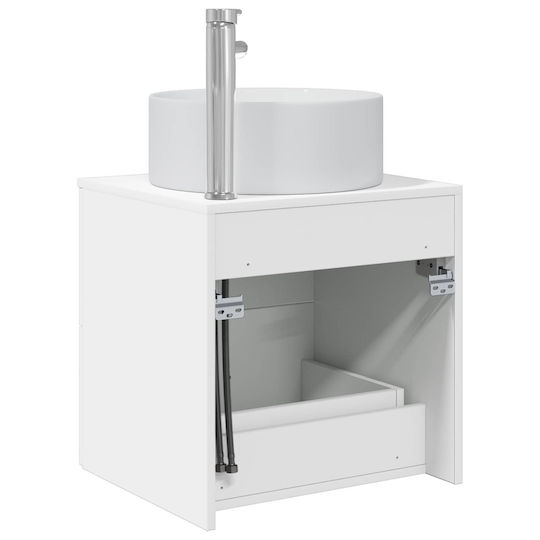 vidaXL Πάγκος με Νιπτήρα Μ49.5xΒ44.5xΥ65.5cm Λευκό