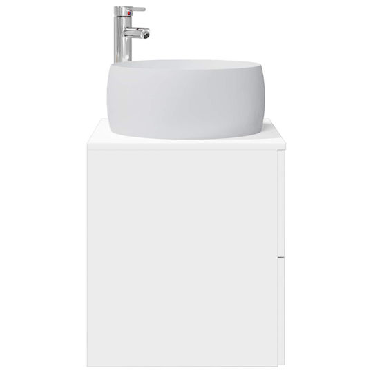 vidaXL Păg Bancă cu Lavoar M49.5xA44.5xÎ66cm Alb