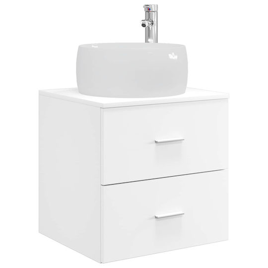 vidaXL Păg Bancă cu Lavoar M49.5xA44.5xÎ66cm Alb