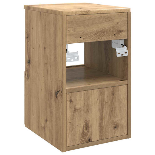 vidaXL Badezimmer Waschtisch-Einheit M30xB35xH50cm Eiche