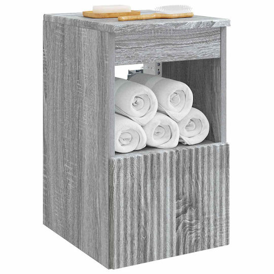 vidaXL Badezimmer Waschtisch-Einheit M30xB35xH50cm Grau Sonoma