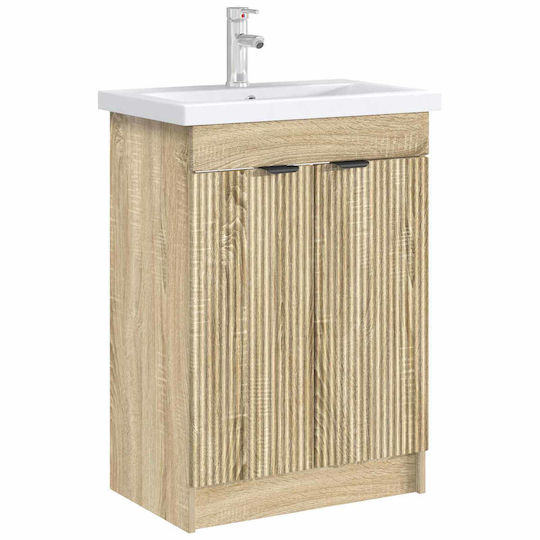 vidaXL Πάγκος χωρίς Νιπτήρα Μ56xΒ37.5xΥ81cm Δρυς Sonoma