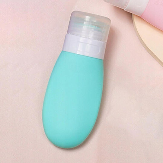 Recipient De Călătorie Elegant Portabil Din Silicon Sticlă De Călătorie Potrivită Pentru Loțiune Șampon Alte Lichide Reîncărcabilă Antiscurgere Capacitate 90ml Verde