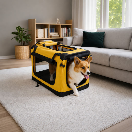 Geantă Pentru Transport Câine / Pisică Până La 25kg Galbenă L60xL44xÎ42cm