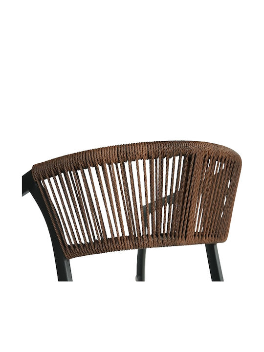 Градински Стол Алуминиев Fiji Антрацит 56x60x78см