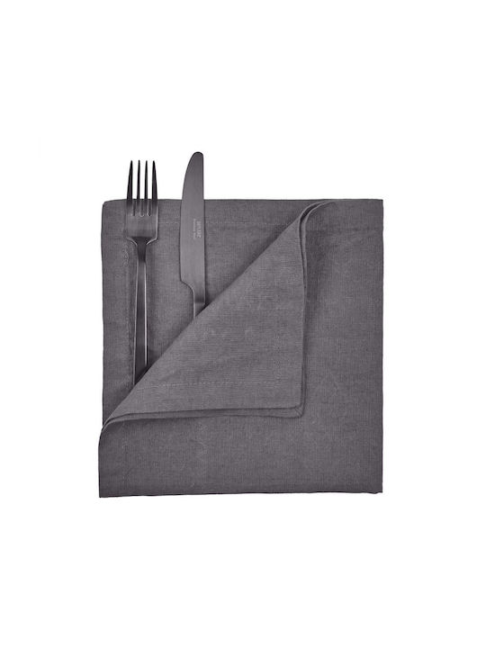 Butlers Τραπεζομάντηλο Λινό RIGA Γκρι 42x42εκ.