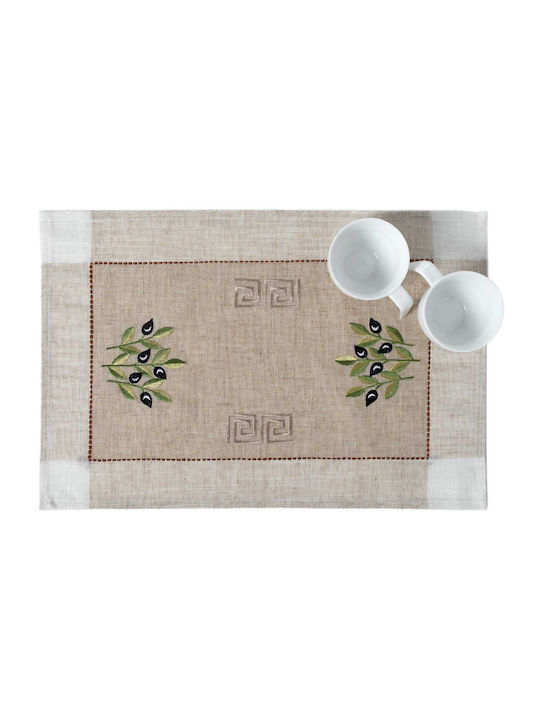 Silk Fashion Kariert 2625 Black Olive Tree 35x45cm
