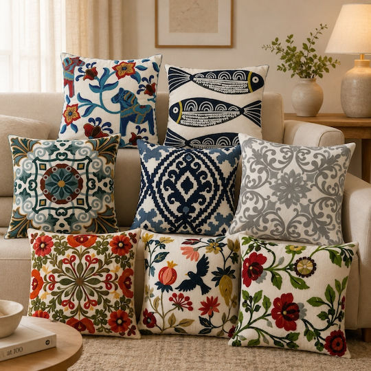 My Home Luxury Ecru Pillow Case 45x45 cm