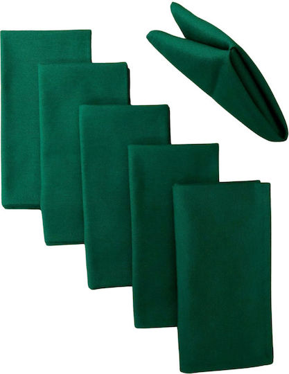 Kotonia Home Πετσέτα Φαγητού Σετ 10τμχ Σετ Emerald Green 45x45εκ.