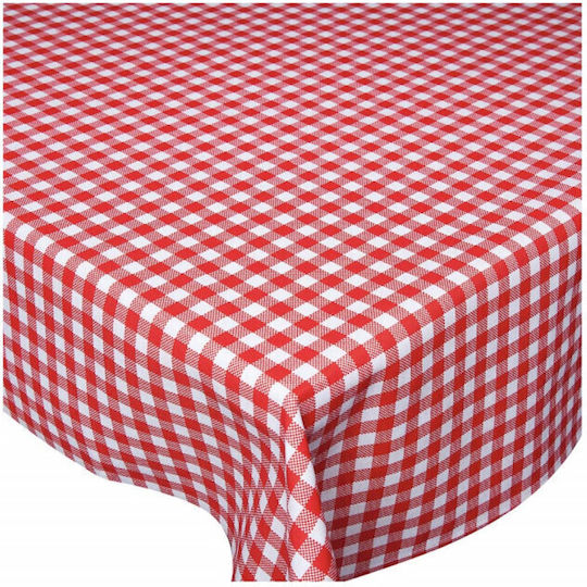 Stain Resistant Tablecloth White Red 90x140cm
