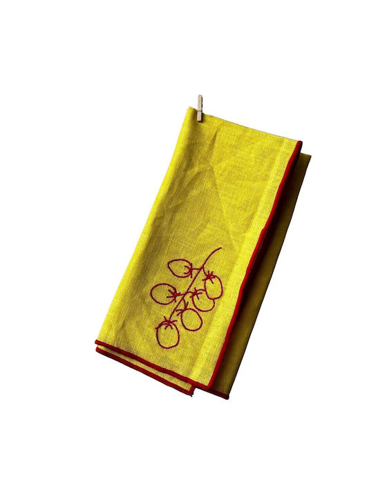 Maegen Maegen Serviette Leinen Fleckabweisend Set 2 Stück Tomatos 44x44cm