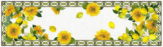 Tessitura Toscana Telerie Linen Runner Etruscan Yellow 45x170cm