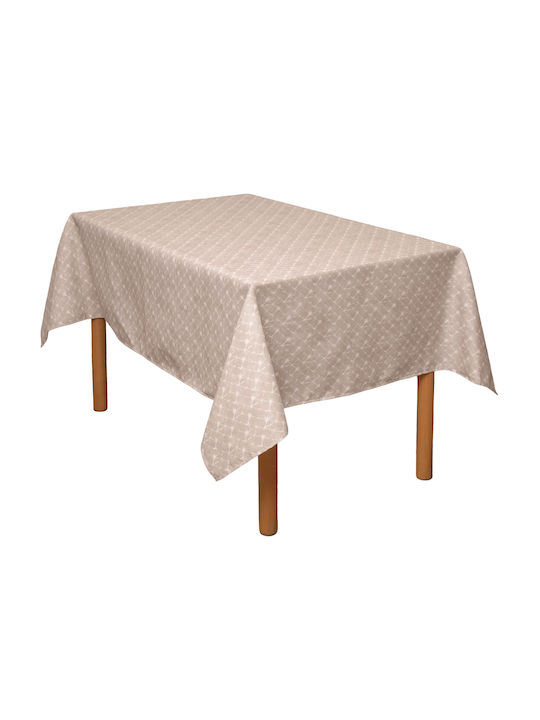 Viopros Tablecloth Myrto Beige 140x140cm