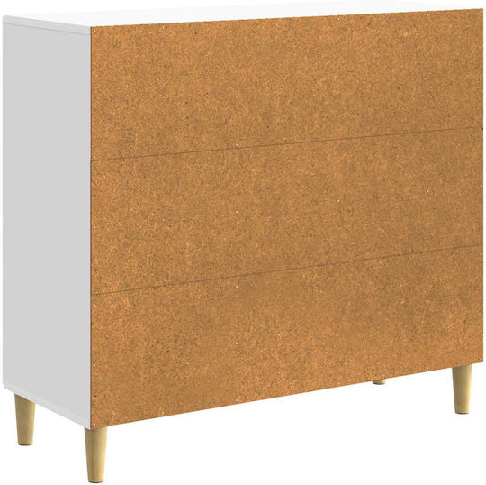 Μπουφές Ξύλινος Λευκό 89x34.5x80cm