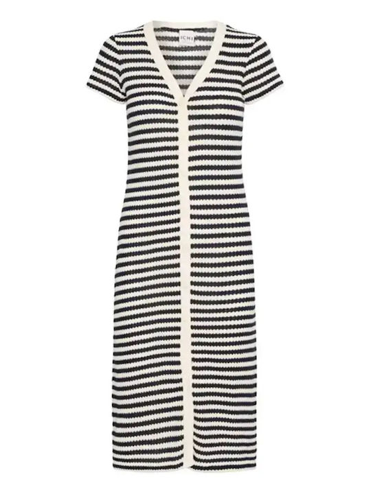 Καλοκαιρινό Midi Φόρεμα Black Birch Stripe