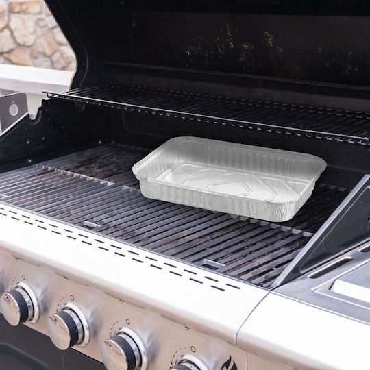 Set 50 Tavite De Grătar Din Aluminiu Relaxdays Gătit Indirect Protecție Împotriva Murdăriei