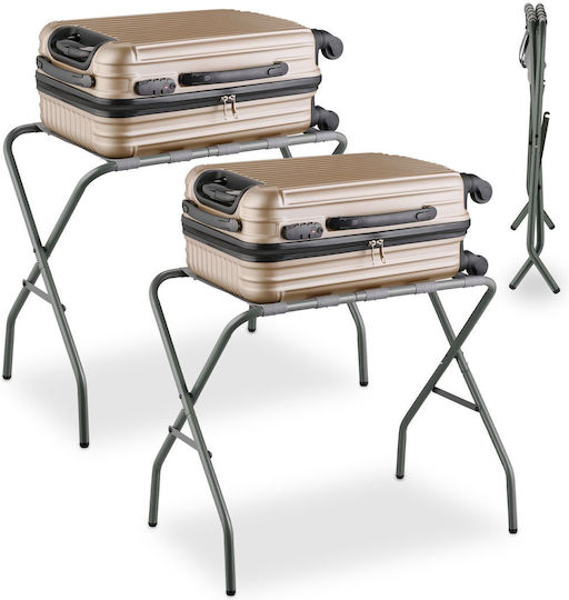 Relaxdays Rack Pentru Bagaje De Hotel Din Lemn Pliabil Cu Dimensiuni 55x67xÎnălțime 43cm Pliabil