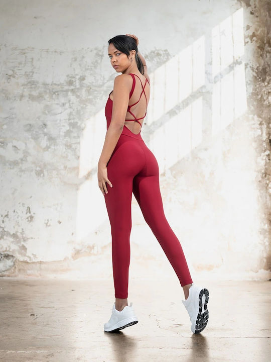 Salopetă Dama Burgundy
