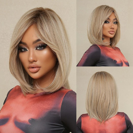 Animis Beauty Perucă cu Păr Sintetic în Nuanță Blondă 40cm