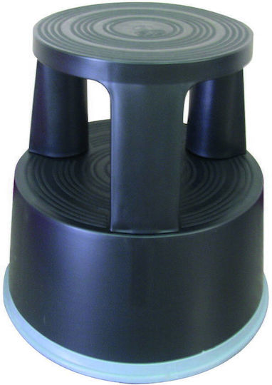 Q-Connect Wheeled Stool Black