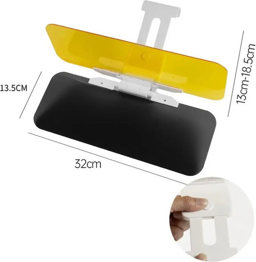 Parasolar Auto 2 În 1 Zola Zi Noapte Protecție UV Reduce Orbirea Prindere Cu Clips 32 X 13,5 Cm