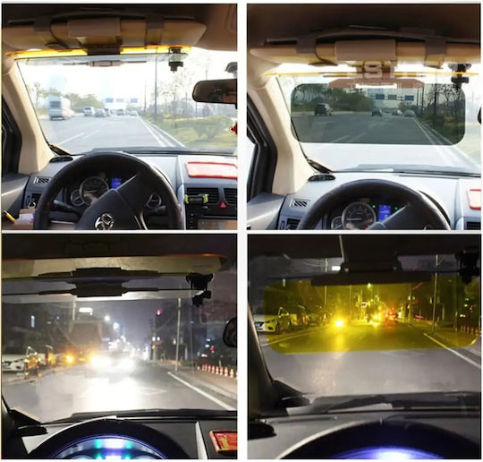 Parasolar Auto 2 În 1 Zola Zi Noapte Protecție UV Reduce Orbirea Prindere Cu Clips 32 X 13,5 Cm