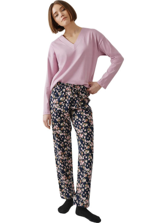 Minerva Winter Women's Pyjama Pants Marin Fleur