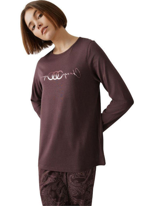 Minerva Winter Damen Pyjama-Set Purple