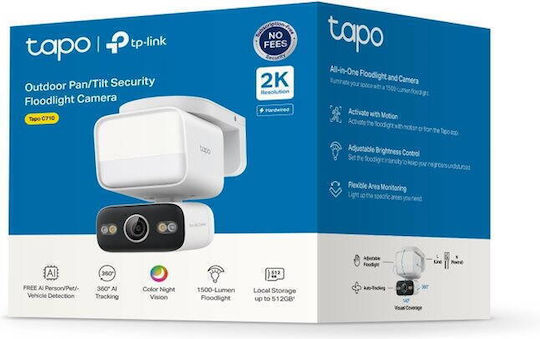 TP-LINK Tapo C710 IP Überwachungskamera Full HD+ 3MP Wasserdicht mit Zwei-Wege-Kommunikation und Objektivgröße 4mm