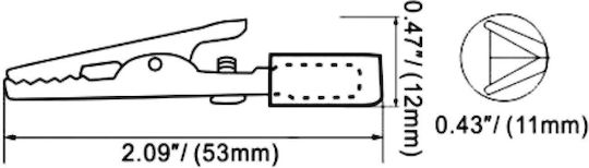 Крокодилки 10a 53mm Никел 01.113.0093 50бр