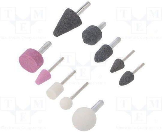 Mega Grinding Stone with Shaft 6mm 10pcs 44910