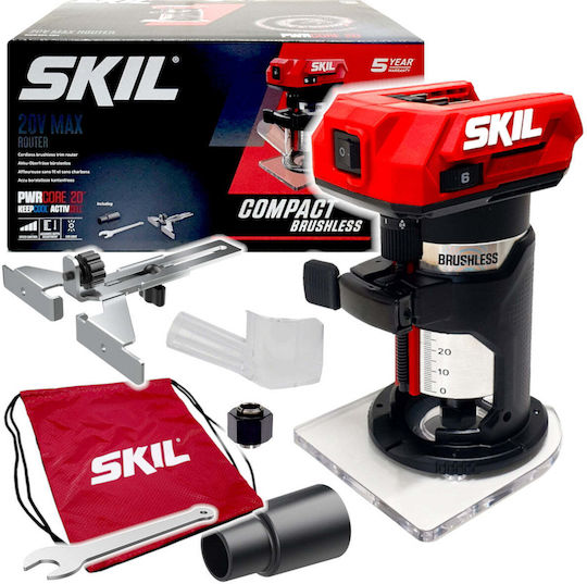 Skil D00386 Trim Router 20V Fără perii 1x2Ah cu Sistem de Aspirație