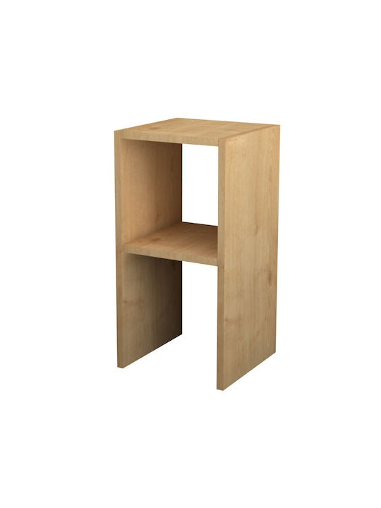 Bedside Table Side Table Smile Wooden Beige 30x30x60cm