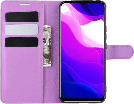 Tel1 Книга Изкуствена кожа Лилав (Xiaomi Mi 10 Lite 5G)