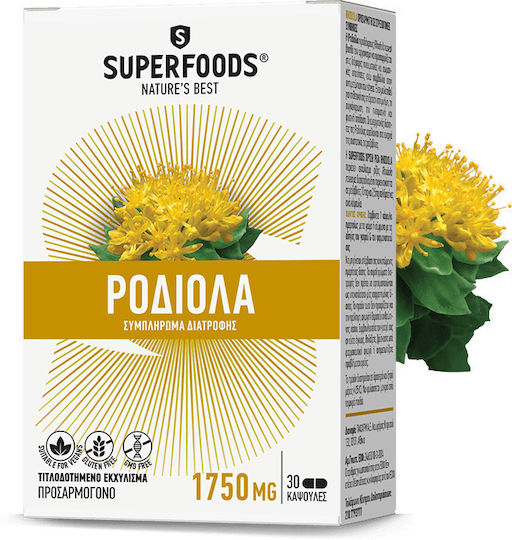 Superfoods Rhodiola 250mg 30 Capsules